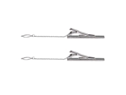 2026-2 Clips De Corbata De Acero Inoxidable Tono Plata Práctico Para Hombres Con Resorte Y Diseño Simple