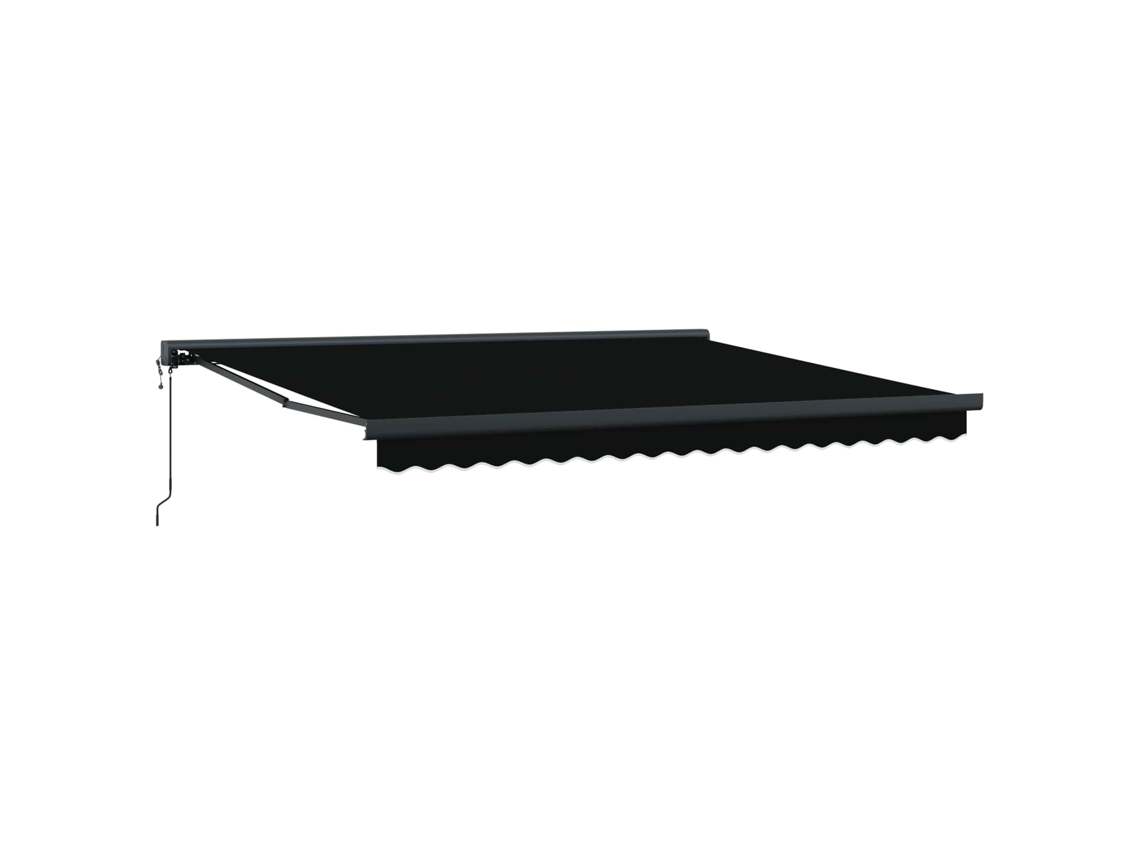 Maison Exclusive - Toldo Retráctil Negro 400 X 300 Cm Tela Y Metal
