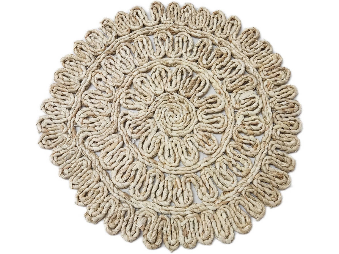 Signes Grimalt  - Salvamantel Marrón de Fibra Vegetal-Cuerda | Salvamanteles Mantel Individual Salvamanteles Individuales 1x38x38cm