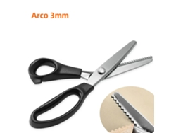 Tesoura de Costura Profissional Serrilhada Tesoura de Aço Inoxidável para Couro e Renda. MDUG (dentes Arredondados de 3 Mm)