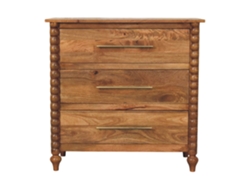 Cómoda ARTISAN FURNITURE EST 1995 TM Spindle de madera maciza, 3 cajones