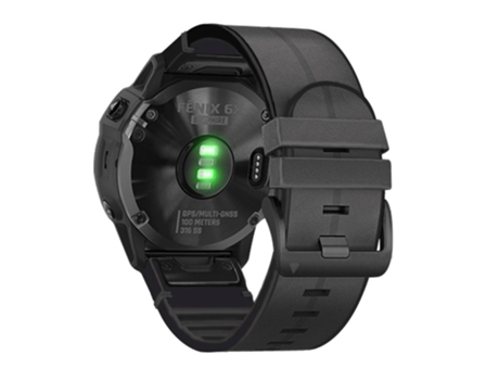 Correa de piel auténtica para Garmin Fenix 6X/5X Plus/3/3HR - negro