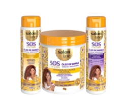 Cofre de Cabello SALON LINE S.O.S Champú Máscara Acondicionador de Aceite de Mango