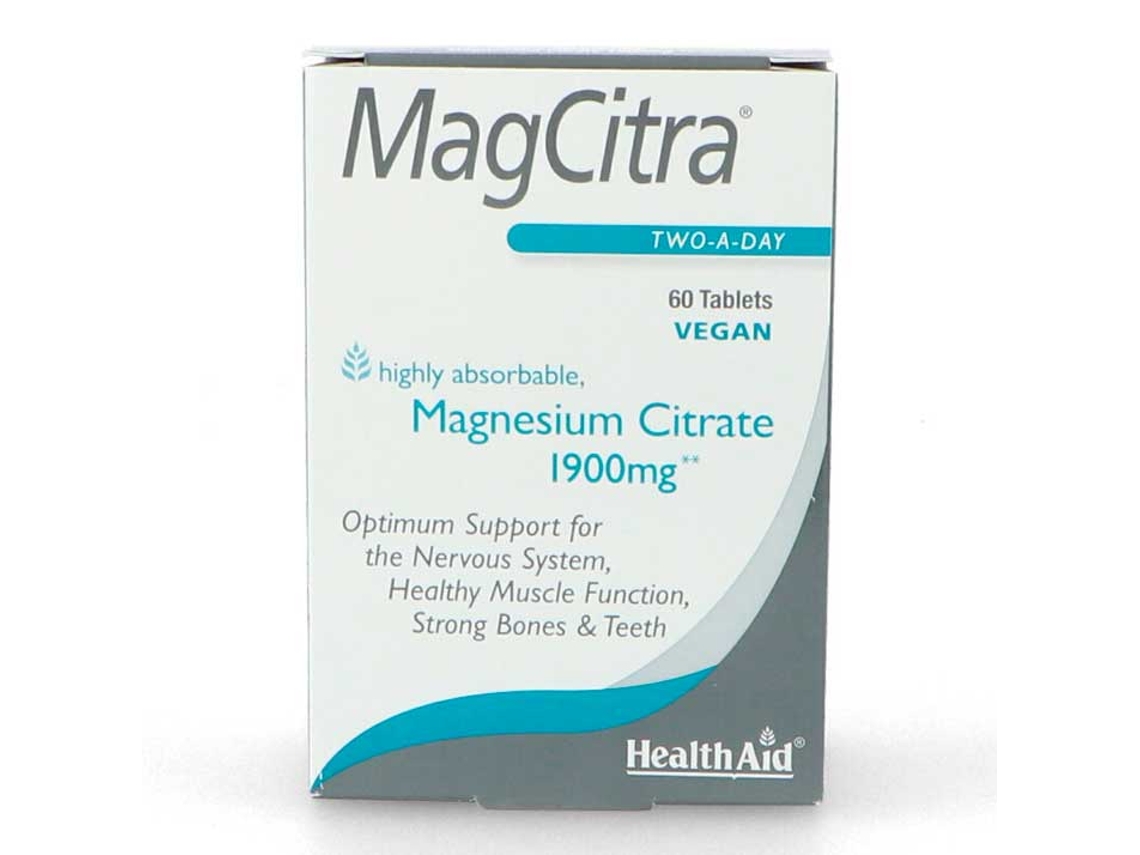 Complemento Alimentar HEALTH AID Magcitra 1900 Mg 60 Comprimidos