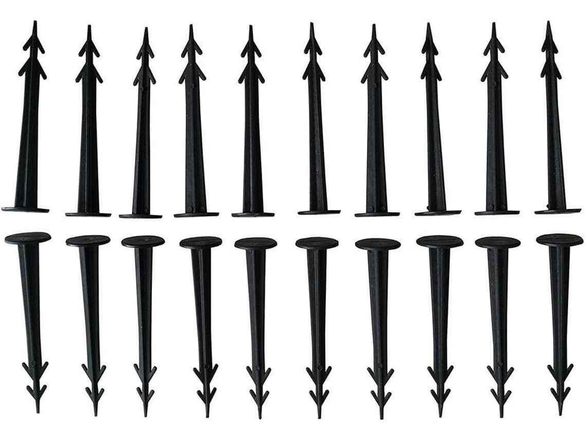 20 Estacas Negras Sólidas Multifuncionales Resistentes Al Óxido Para