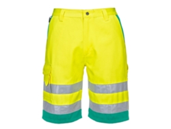 Bermudas ligeras de polialgodón de alta visibilidad Portwest / Azul marino y naranja / M