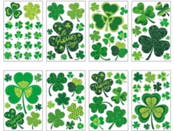 Pegatinas Electrostáticas Reutilizables Pvc Forma Trébol Cuatro Hojas Verde Decoración Fiestas 8 Decorar