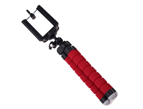 Mini Trípode SLOWMOOSE Flexible para iPhone / Samsung / Xiaomi / Huawei (Trípode Rojo)