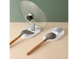 2 Soportes Para Tapas De Ollas, Soportes De Madera Para Cucharas - Estantes Para Cajones De Cocina - Blanco