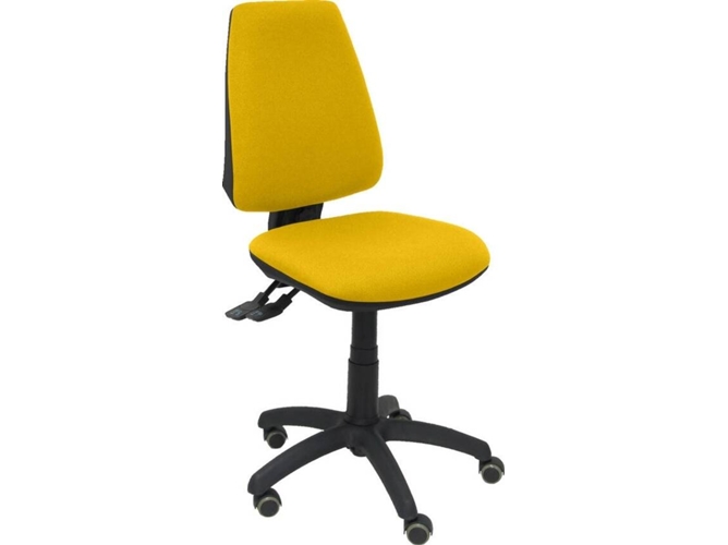 Silla de Escritorio Operativa PYC Elche S Amarillo RP con ruedas antiarañazos (Sin Brazos - Tejido)