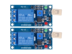 2 Módulos De Relé Con Sensor De Humedad De 5 V Cc Para Control De Distribución De Energía