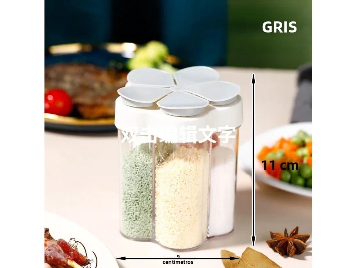 Juego De Utensilios De Cocina (gris), Caja Para Condimentos, Botellas De Plástico Para Aderezos, Ideal Para Acampar Al Aire Libre.