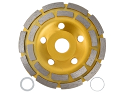 Disco De Lijado De Doble Hilera Con Copa De Diamante Para Hormigón, Granito Y Mármol, 125 Mm