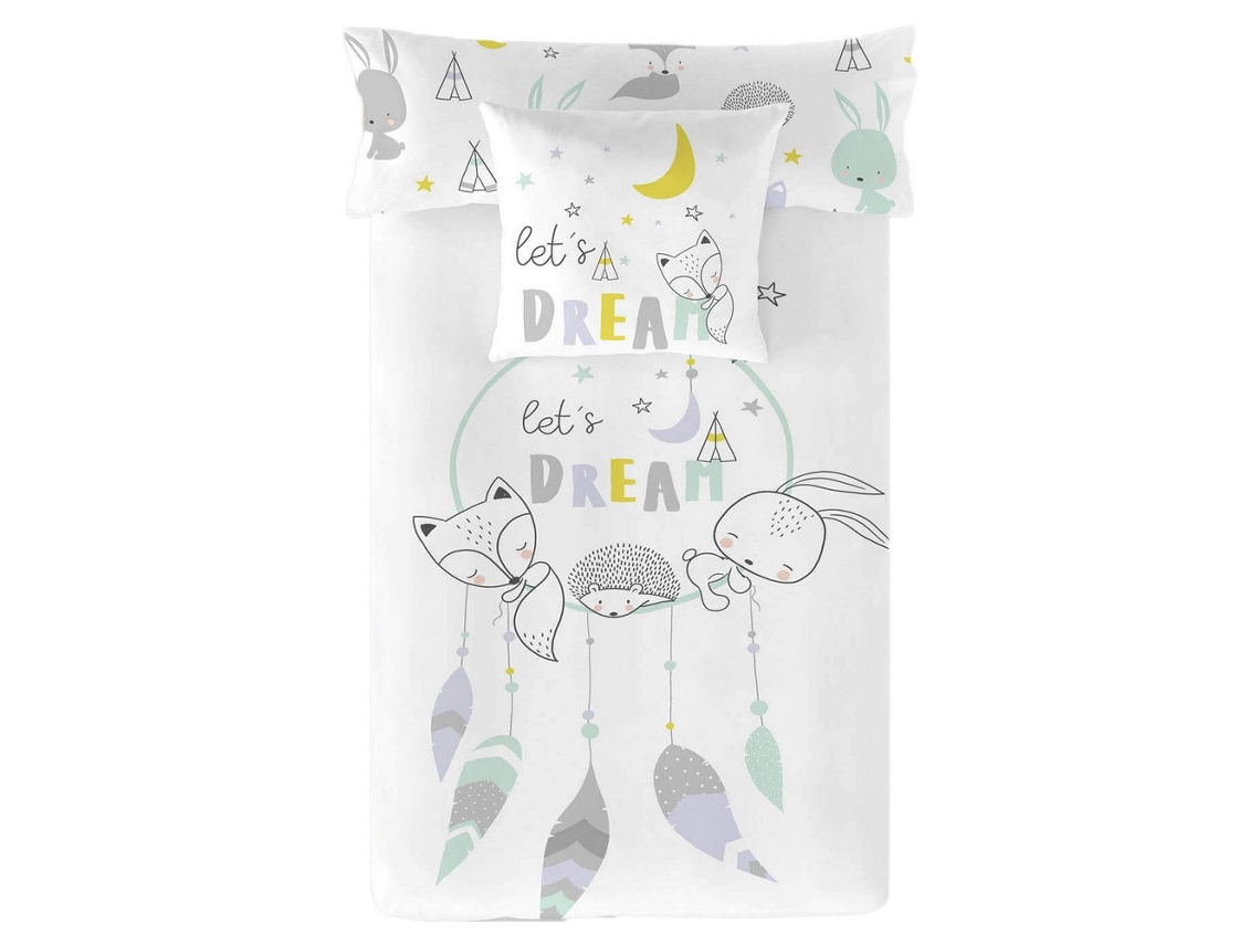 Funda de Edredón COOL KIDS Let'S Dream Reversible (Algodón - 150 x 220 cm)