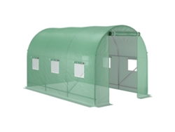 Invernadero De Lámina,invernadero Para Tomates,invernadero De Invernadero,túnel De Polietileno,estructura Fría Con Ventana,verde,350x200x200 Cm