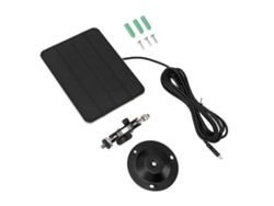 Panel Solar De 5 W Con Soporte De Pared Y Cable De 3 M Para Cargar Cámaras De Seguridad Y Teléfonos Móviles.