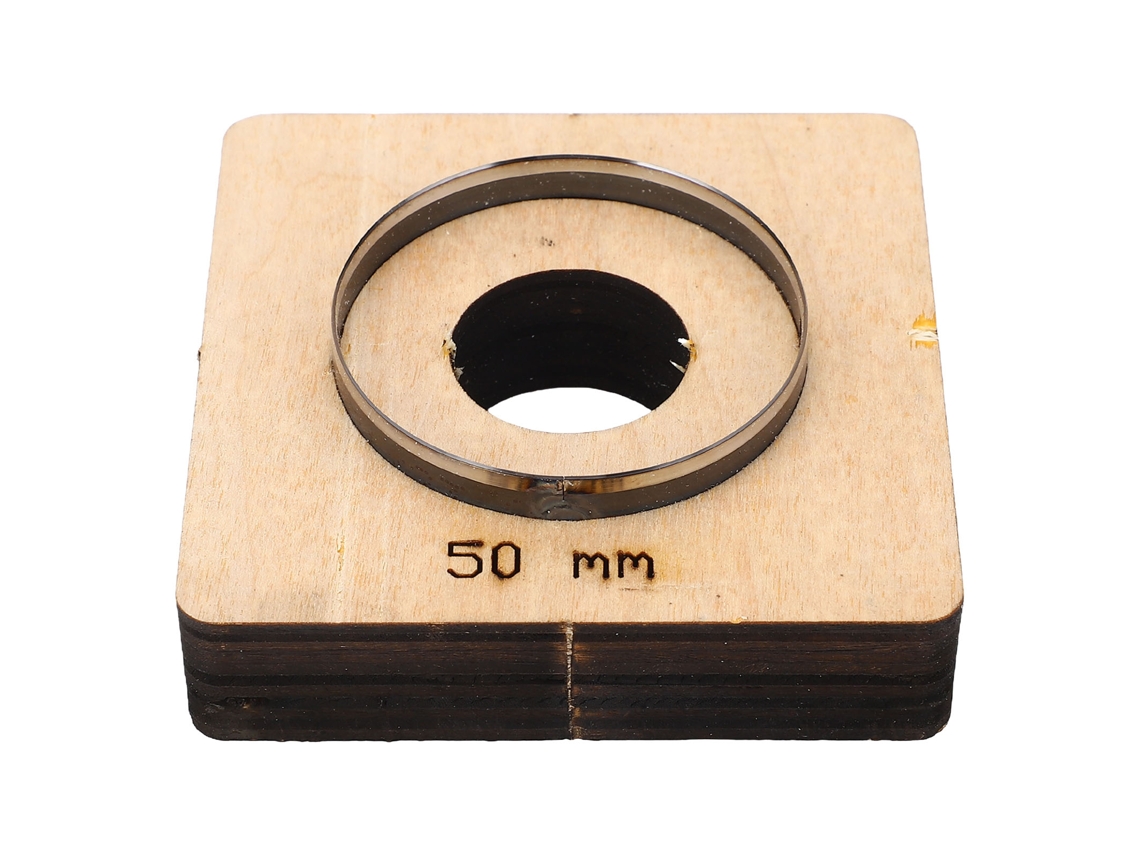 Troquel redondo para corte y punzonado de cuero de 50 mm de diámetro para plástico