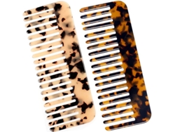 Peine De Celulosa De Dientes Anchos Para Cabello Grueso Y Rizado, Apto Para Cabello Húmedo Y Seco, Para El Cuidado Diario.