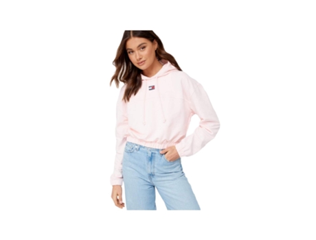 Camiseta de Mujer TOMMY JEANS Authentique Algodón Rosa (M)