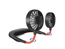 Ventilador De Cuello Portátil Con Función De Carga Usb, Manos Libres, 3 Velocidades, Giratorio 360°, Ideal Para Deportes, Oficina Y Viajes
