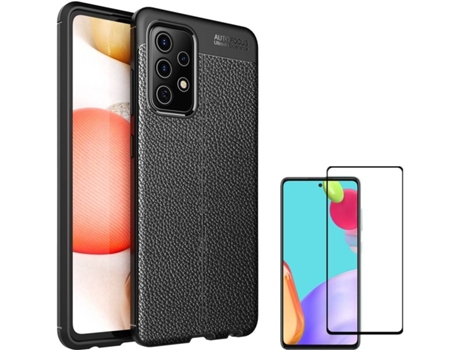 Funda y Protector Samsung Galaxy A72 5G Rugged Leather Negro