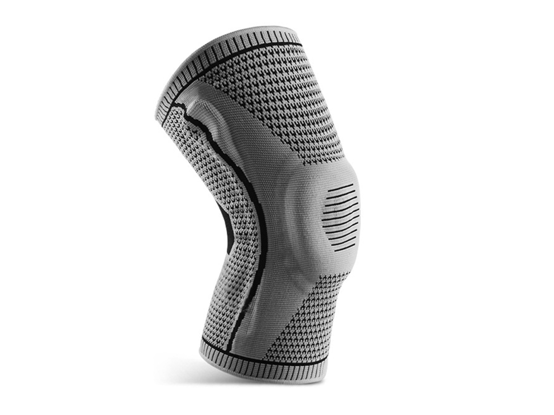Rodilleras para el dolor de rodilla con almohadilla de gel rotuliana y estabilizadores laterales para hombres y mujeres (gris)