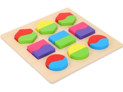Rompecabezas De Figuras Geométricas De Madera Para Niños Y Niñas, Gran Formato, Educativo Y Seguro