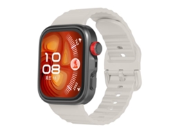 Bracelete Para Huawei Watch Fit 4 Pro / Fit 4 / Fit 3 - Silicone Cor Sólida - Textura Ondulada Starlight