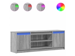 Maison Exclusive - Mueble De Tv Led Madera Ingeniería Gris Sonoma 139,5x34x50 Cm