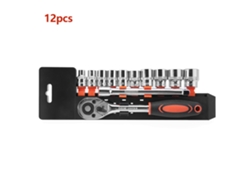 Kit de herramientas de reparación de 12 piezas con llave de trinquete y dado de 3/8"