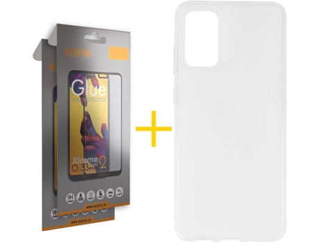 Kit Funda + 2 Protectores de Pantalla Samsung Galaxy S20 + Plus 5G ACCETEL Full (Transparente)