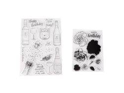 2 Sellos Transparentes Tpr Para Álbum De Fotos, Diario, Tarjetas Y Scrapbooking Diy Accesorios De Manualidades