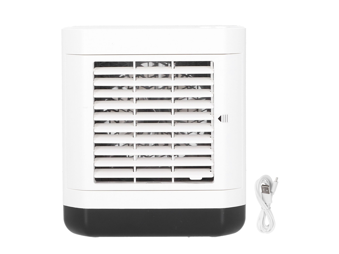 Mini ventilador eléctrico USB blanco para el hogar y la oficina.