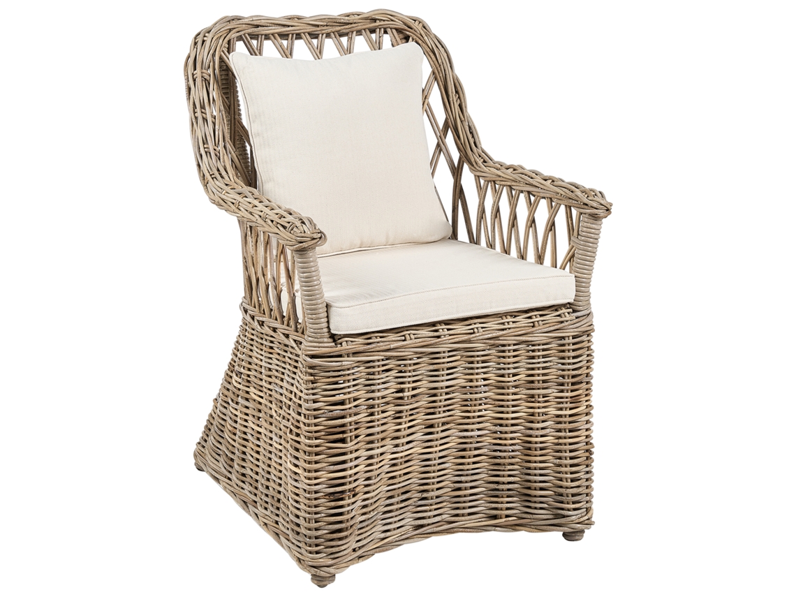 Silla de jardín BELIANI Maros ii de Ratán Beige 53x70x90