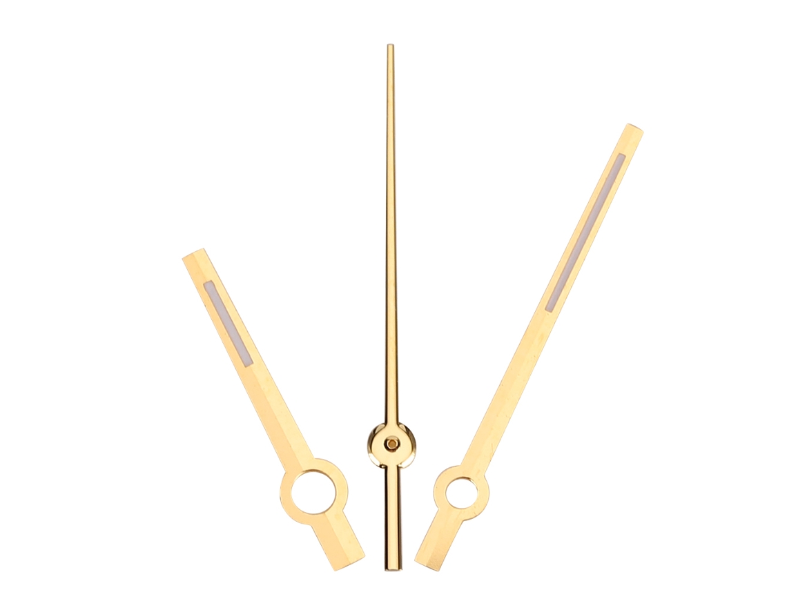 Agujas luminosas para reloj de hombre, ajuste de movimiento, oro 3151