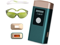 Máquina de depilación láser Yizhood IPL Ice con 999.999 destellos, 2 modos, 5 niveles, unisex, para rostro, brazos y piernas, color verde