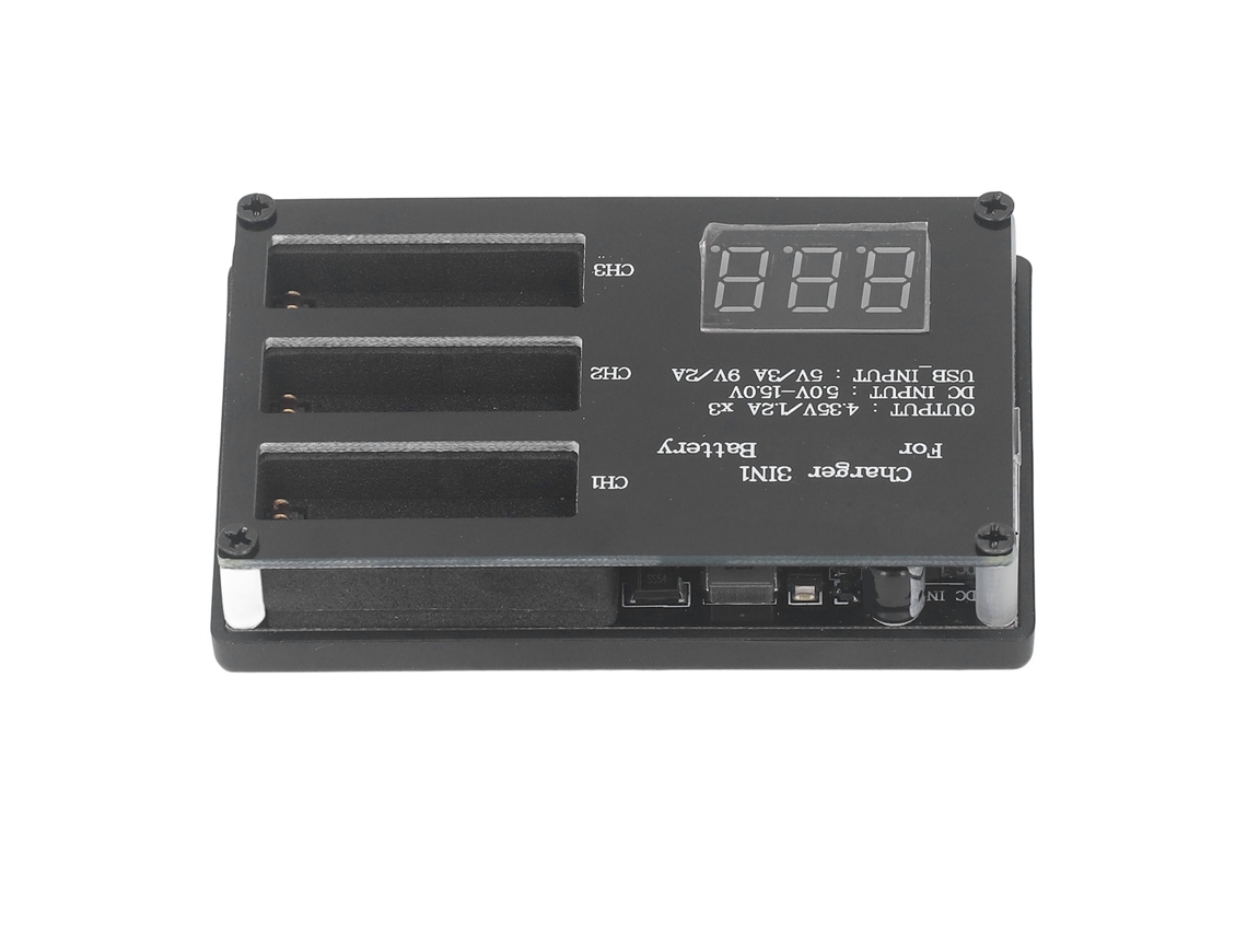 Cargador De Batería Usb De 3 Canales Para Cámara One X Con Pantalla E Indicador Led.