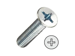 Tornillo rosca metal cabeza plana din 965 zincado largo 35mm metrica m-6