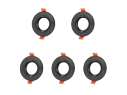 Pack x5 Foco Marco Aro Circular Orientable Empotrable en Techo para GU10 / MR16 Embellecedor Negro Corte 75mm Ø90*45mm sin Led JANDEI