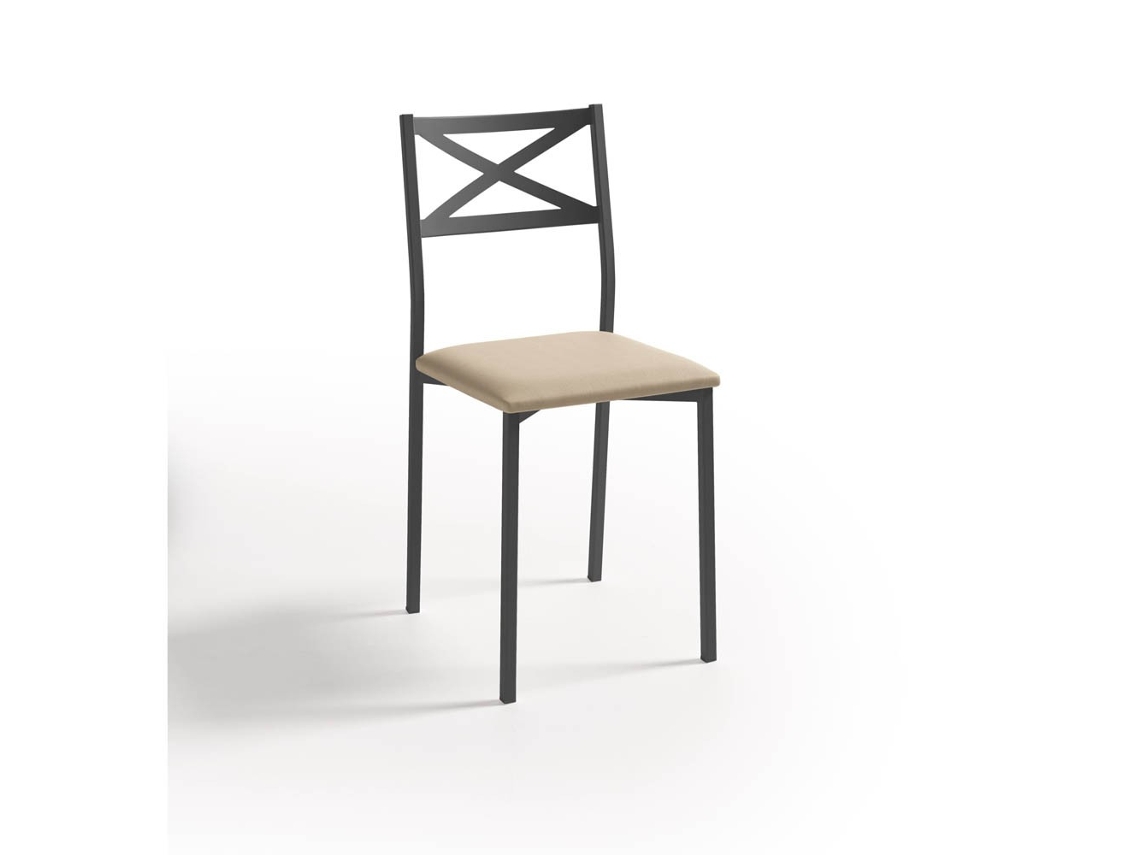 Cadeira de Cozinha Preta Bilbao 38x86x47cm Pedra Michigan FANMUEBLES