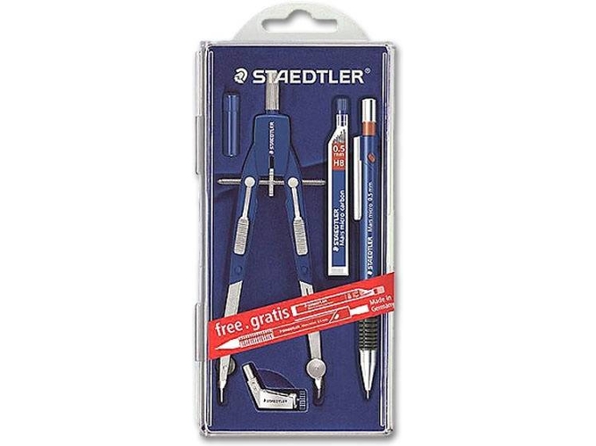 Compás STAEDTLER Metálico 5 Piezas (Azul)