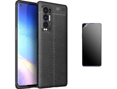 Kit Carcasa Y Protector Oppo Find X3 Neo Ultimatte Rugged Leather Negro