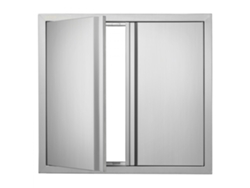 Puerta de cocina exterior de acero inoxidable de 660 x 610 mm para isla de barbacoa y armarios Tekmaquinas