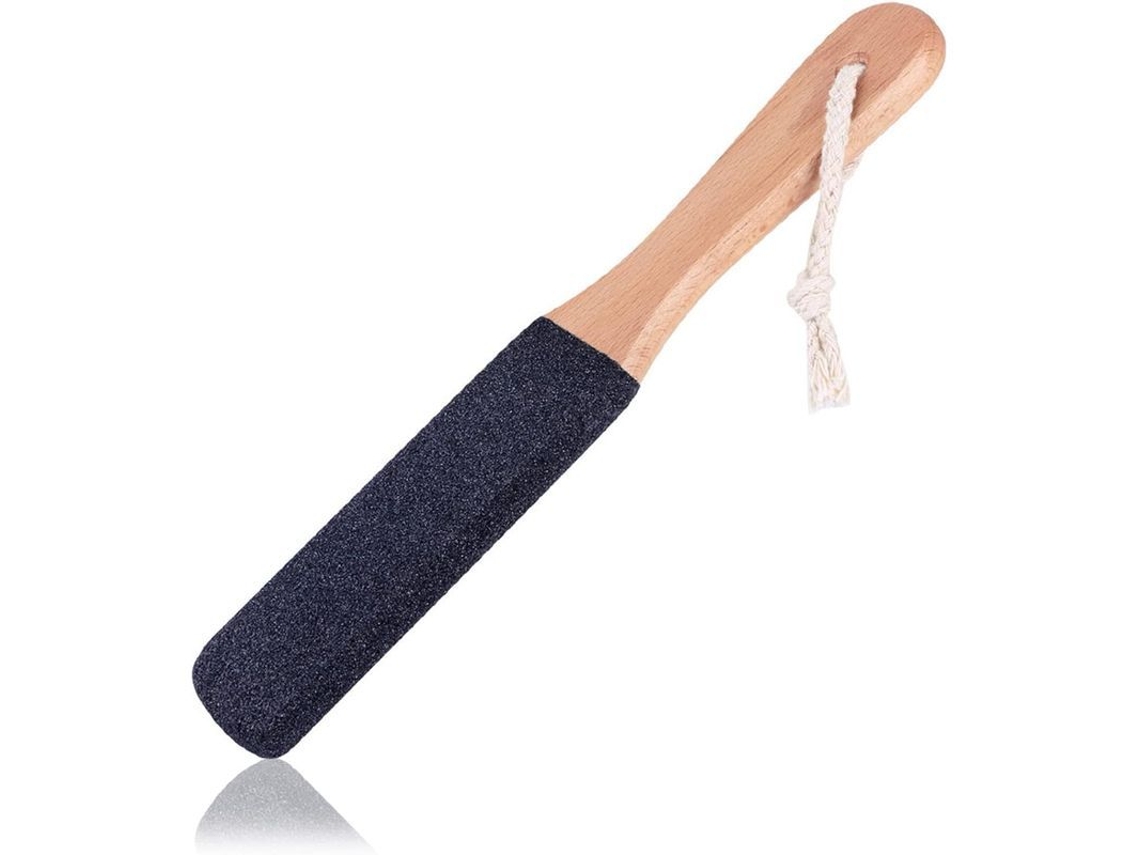 Lima Profesional Para Pies Con Mango De Madera, De Doble Cara, Elimina Callosidades Y Piel Muerta, Exfoliación Eficaz.