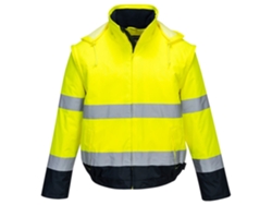 Chaqueta de alta visibilidad 2 en 1 Portwest Essential Lite / Azul marino y naranja / M
