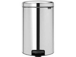 Cubo de basura BRABANTIA Pedal 20 litros (Acero inoxidable brillante)