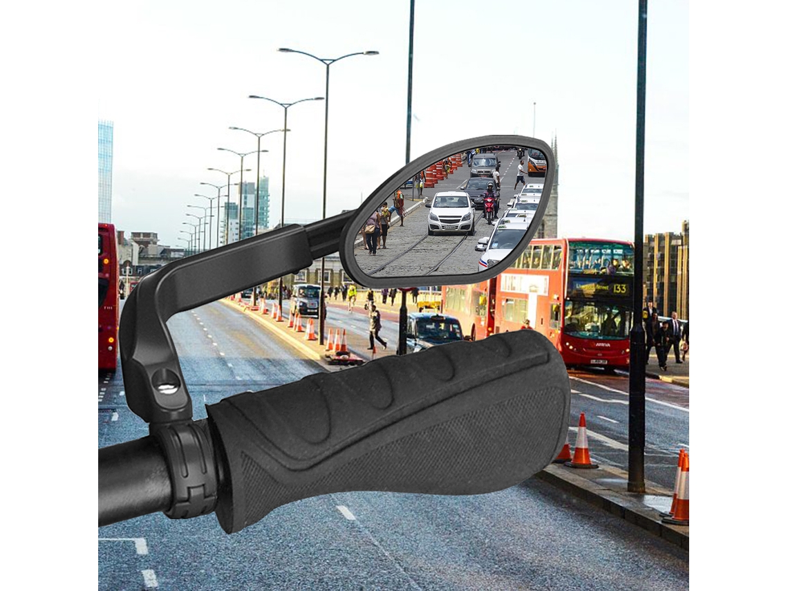 Espejo Retrovisor Para Bicicleta Con Soporte Telescópico Giratorio De 360° Para Mtb, Bicicleta De Carretera Y Patinete.