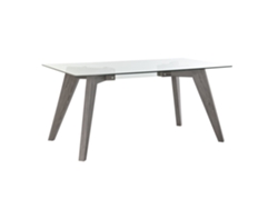 Mesa de comedor, cristal, MDF templado, gris, 160x90x75cm ALEXANDRA HOUSE LIVING