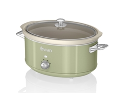 Slow Cooker SWAN 6,5L (40 x 24,5 x 31 cm - Ceramico - Verde)