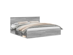 Maison Exclusive - Estructura De Cama Con Cabecera Gris Sonoma 200 X 200 Cm